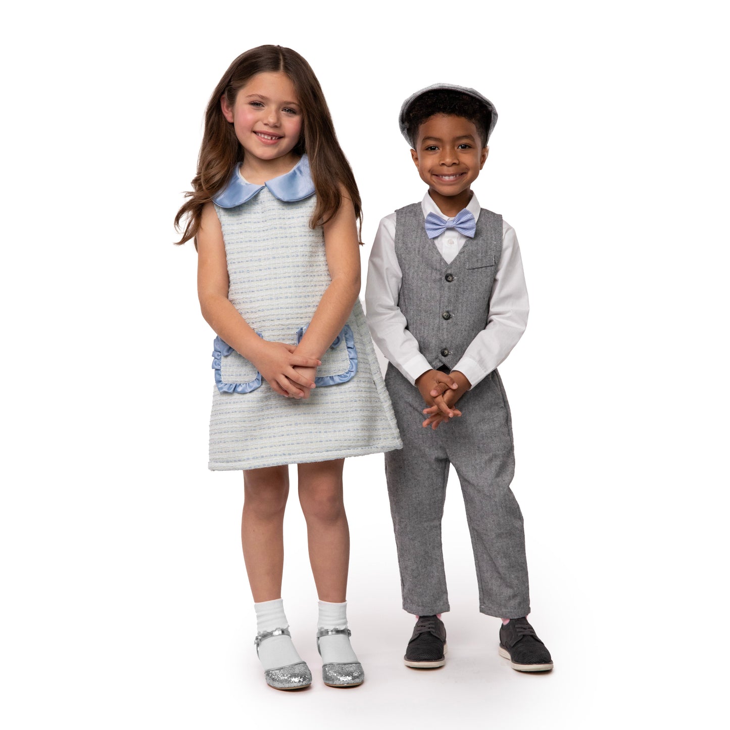 A Leading Role Child Herringbone Pant and Vest