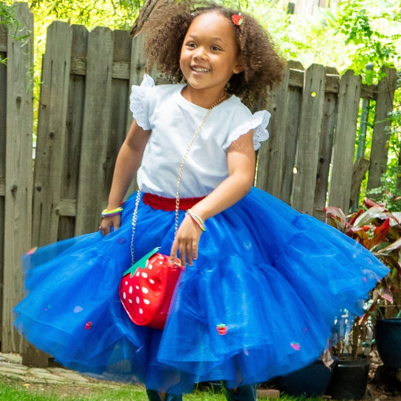 Strawberry Shortcake Child Berry Blue Tulle Skirt