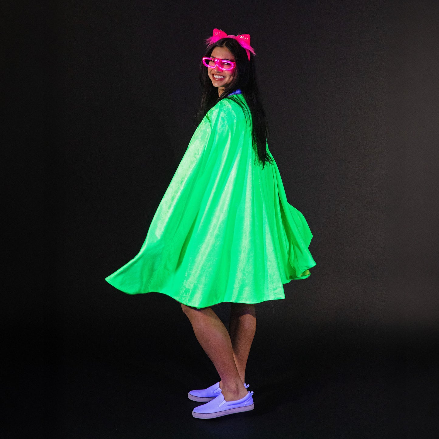 Jr Star Green Glow Child Cape