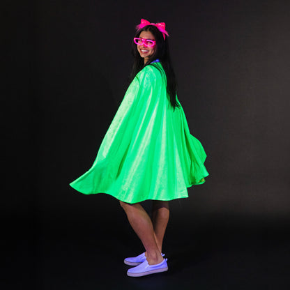 Jr Star Green Glow Child Cape