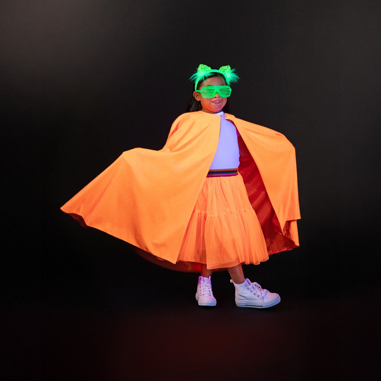 Jr Star Orange Glow Child Cape