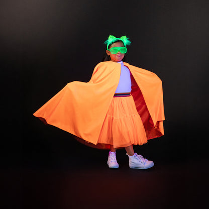 Jr Star Orange Glow Child Cape