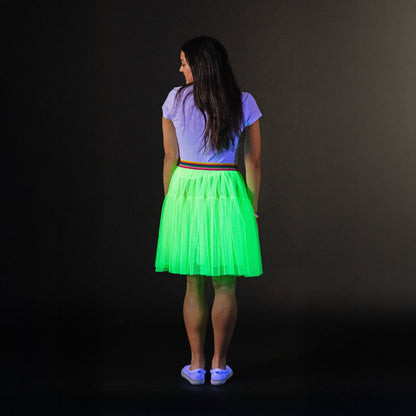 A Leading Role Adult Short Green Glow Skirt