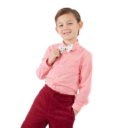 Jr Star Child Heartbreaker Pink Shirt with Bow Tie