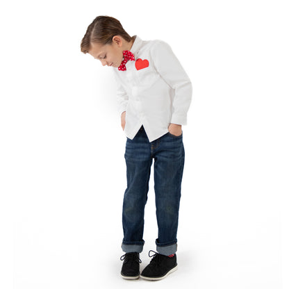 Jr Star Child Heartbreaker White Shirt with Bow Tie