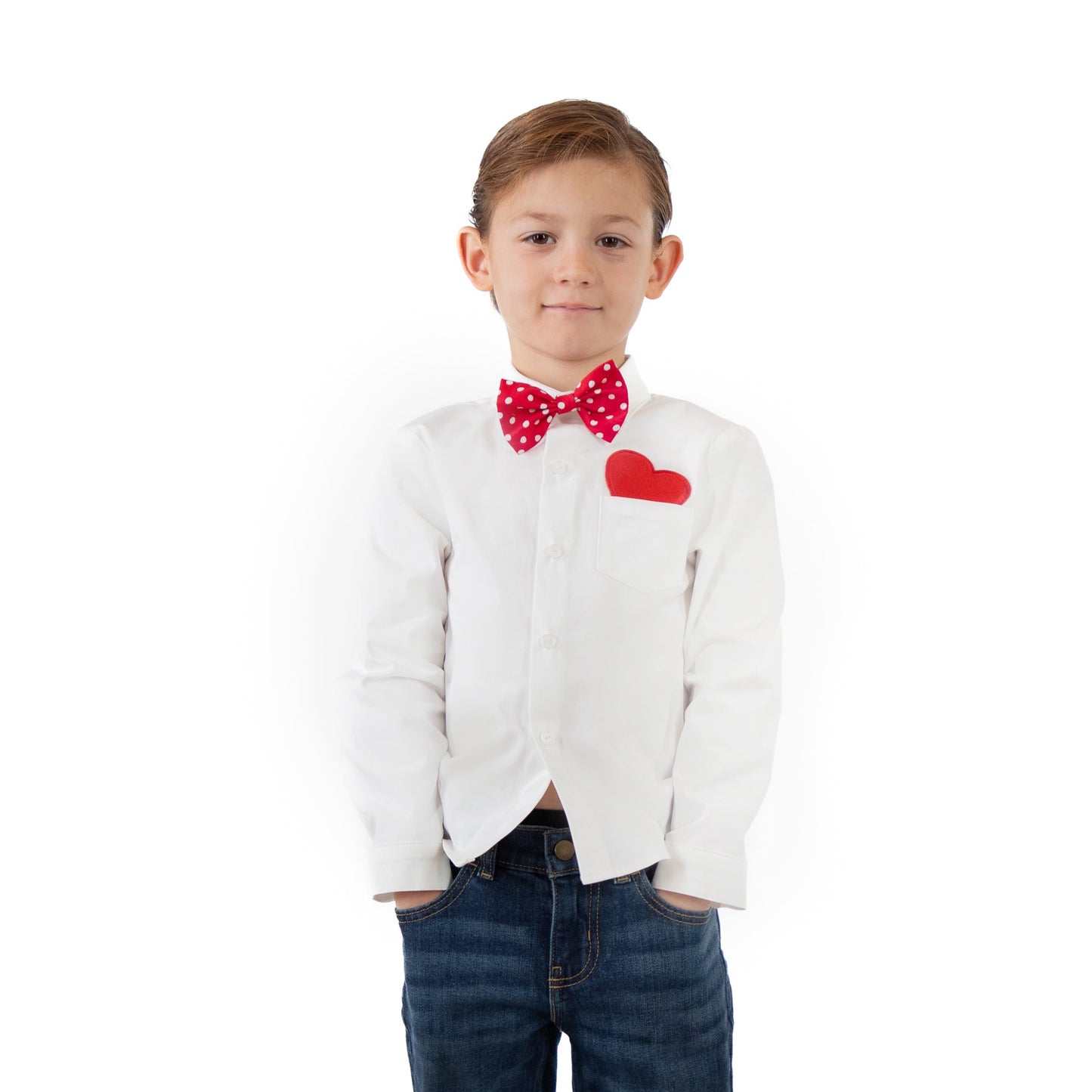 Jr Star Child Heartbreaker White Shirt with Bow Tie