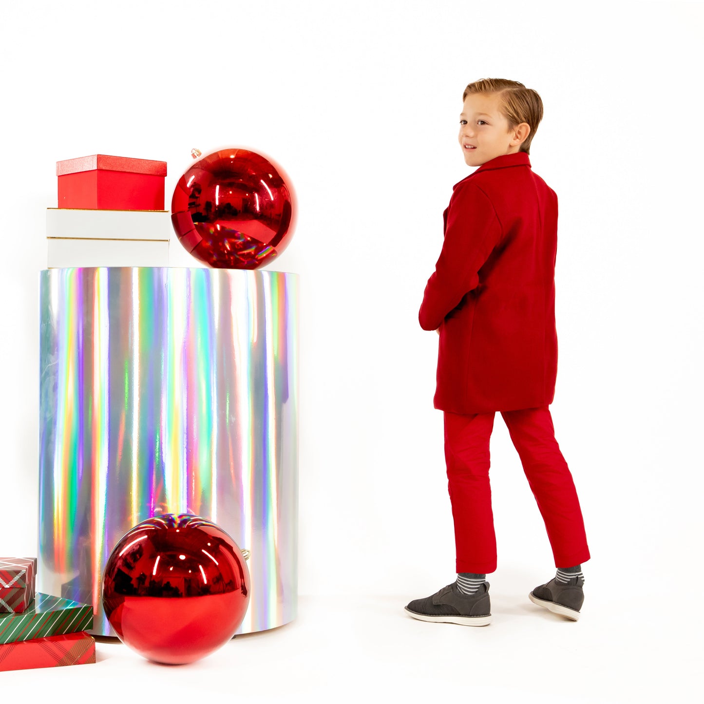 A Leading Role Premium Child Cranberry Peacoat