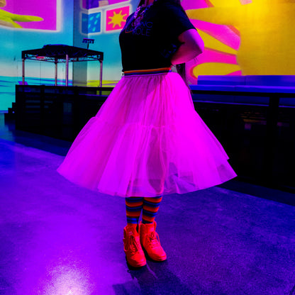 A Leading Role Child Long Pink Glow Skirt