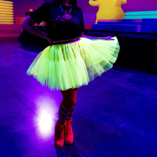 A Leading Role Child Short Green Glow Skirt