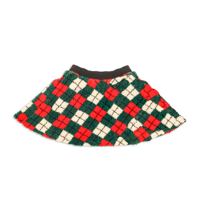 Jr Star Sherpa Argyle Child Swing Skirt