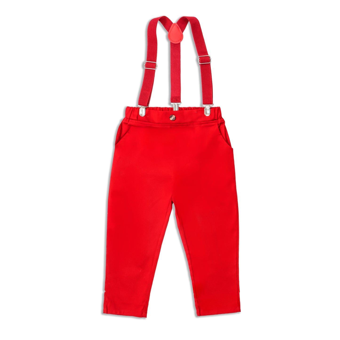 Jr Star Red Child Trouser and Suspender Set
