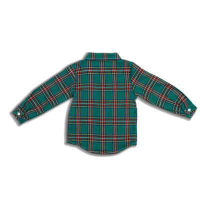 Jr Star Festive Plaid Child Button-Up and Bow Tie Set