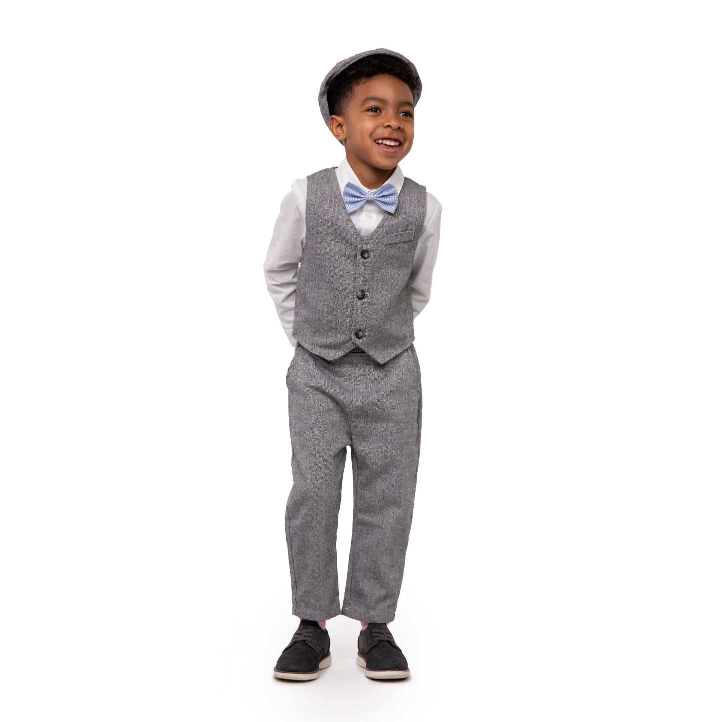 A Leading Role Child Herringbone Pant and Vest
