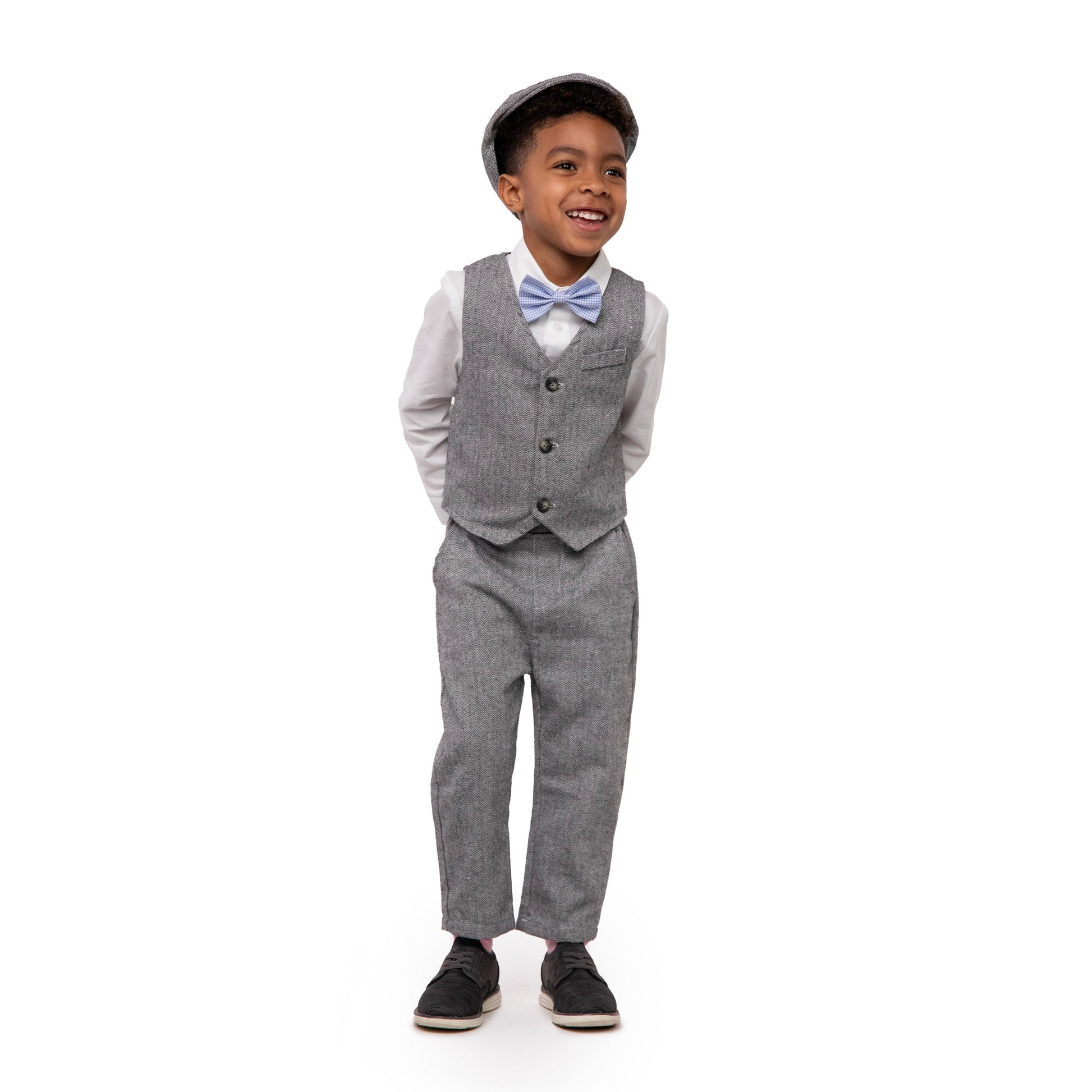 A Leading Role Child Herringbone Pant and Vest