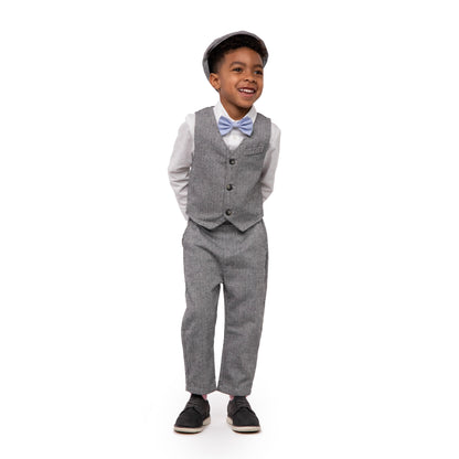 A Leading Role Child Herringbone Pant and Vest