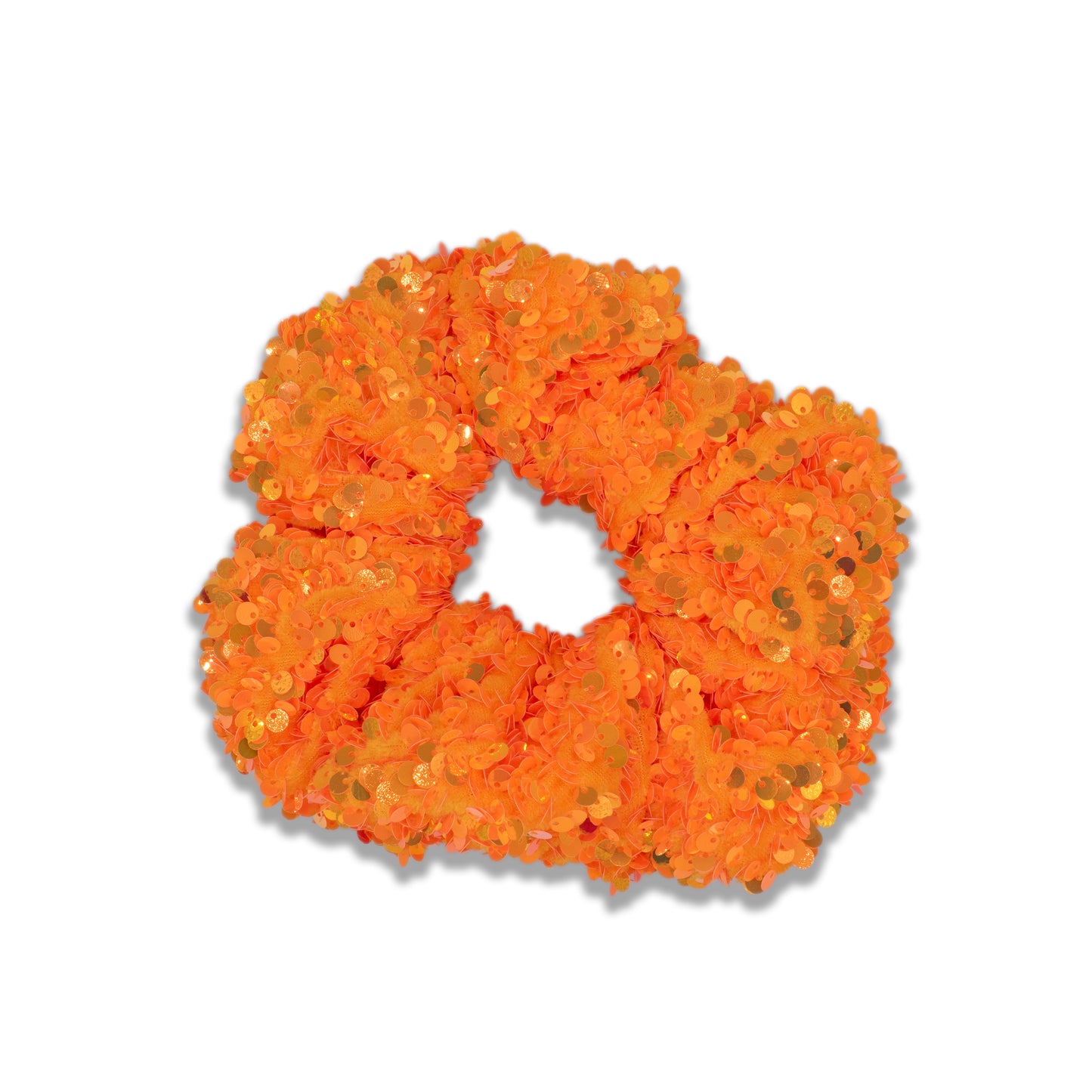 Jr Star Orange Sparkle Glow Child Scrunchie