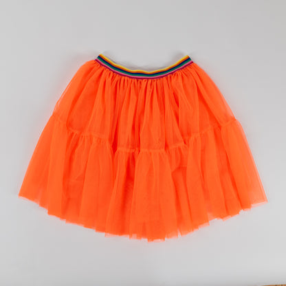 Jr Star Long Orange Glow Child Skirt