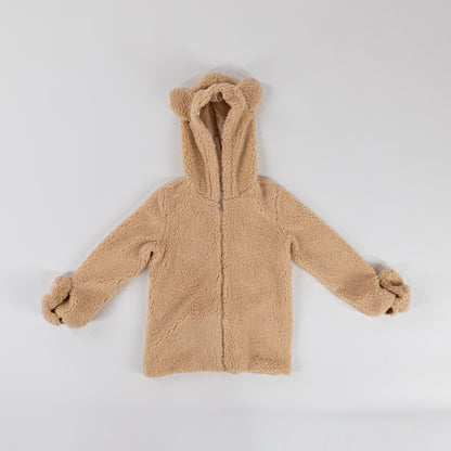 Jr Star Fuzzy Bear Child Zip-Up Jacket