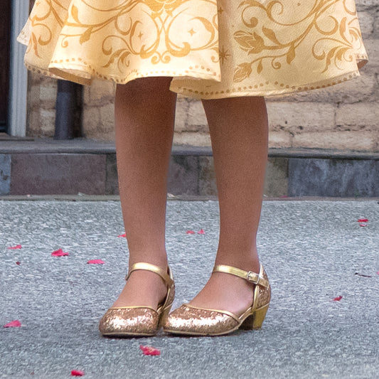 A Leading Role Gold Sparkle Heels
