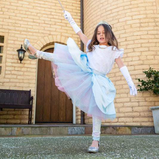 A Leading Role Cinderella and Sleeping Beauty Reversible Child Skirt with Gloves