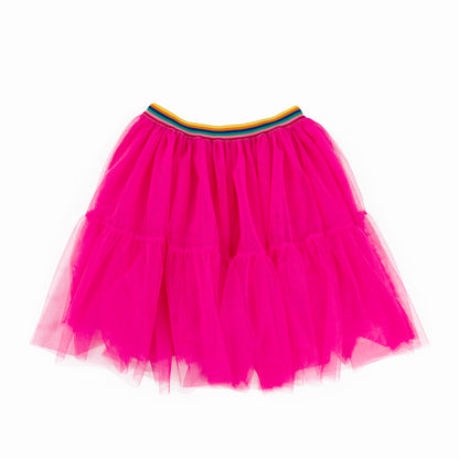 A Leading Role Child Short Pink Glow Skirt